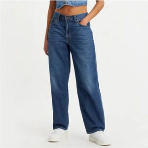 Levi's Premium Baggy Dad Big E Straight Loose Fit Women's Jeans Size 24